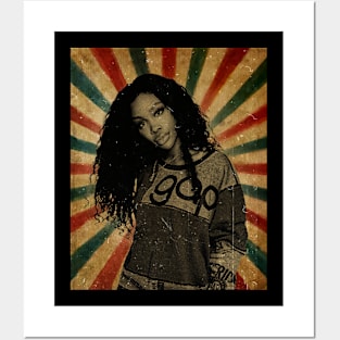 SZA -  Photo Vintage Retro Look Fan Design Posters and Art